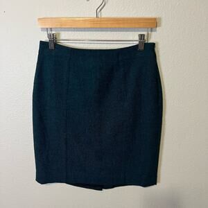 Banana Republic Teal Blue Wool Pencil Skirt Size 2